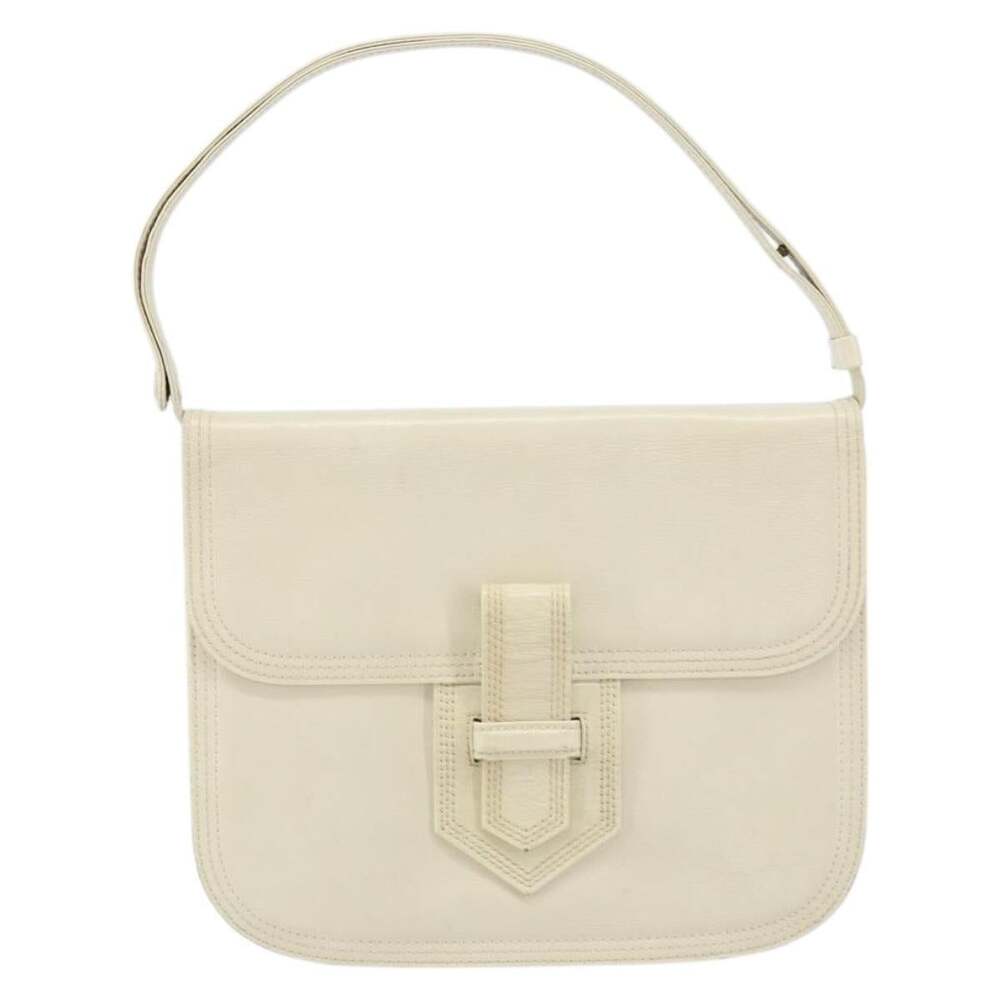 Saint Laurent Leather Shoulder Bag White